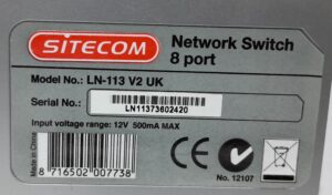Sitecom 8 Port Network Switch LN-113 V2 UK - Image 3