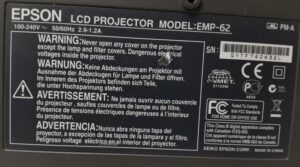 Epson VGA Projector with 44 Lamp Houers Used EMP-62 - Image 3