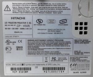 Hitachi VGA Projector with 740 Lamp Hours Used CP-X505 - Image 3