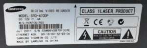 Samsung 4 Channels CCTV DVR SRD-470DP - Image 3