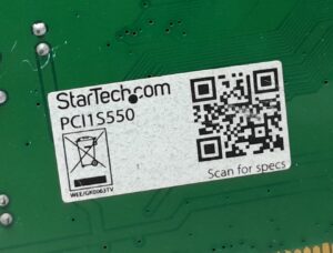 Startech .Com Serial Adapter Card PCI1S550 - Image 3
