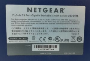 Netgear 24 Port Gigabit Stackable Smart Switch Prosafe GS724TS - Image 3