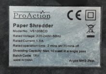 ProAction Paper Shredder VS1008CD - Image 3