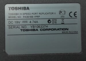 Toshiba Port Replicator PA3916B-1PRP - Joblot x4 - Image 3