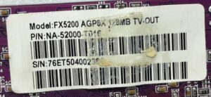 Elixir Graphics Card FX5200 AGP8X - Image 3