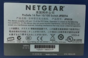 Netgear 16 Port 10/100 Switch ProSafe JFS516 - Image 3