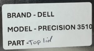 Dell Precision 3510 Laptop Top Lid - Image 3