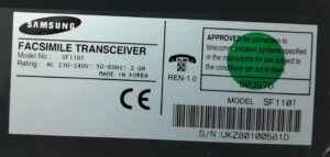 Samsung Facsimile Transceiver SF110T - Image 3