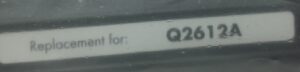 Black Toner Cartridge Q2612A - Image 3