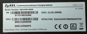 ZyXEL Modem WiFi Router SBG3500-N000 - Image 3