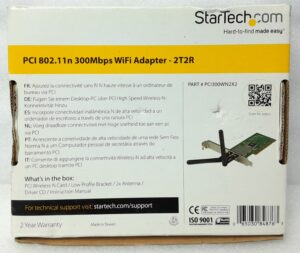 Startech .com PCI 802.11n 300Mbps WiFi Adapter 2T2R PCI300WN2X2 - Image 3