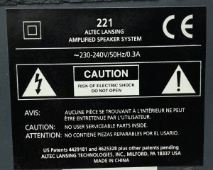 Altec Lansing Amplified Speaker System With Subwoofer 221 - Image 3