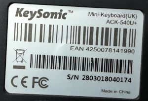 Keysonic Mini Keyboards with Touchpad ACK-540U+ - Joblot x9 - Image 3
