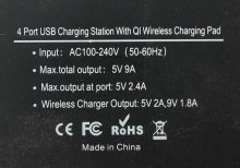 4 port USB Charging Station with QI Wireless Charging Pod 4 Port - Image 3