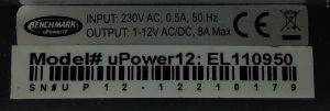 Benchmark Adjustable AC/DC 1-12V Power Supply Unit uPower12 EL110950 - Image 3