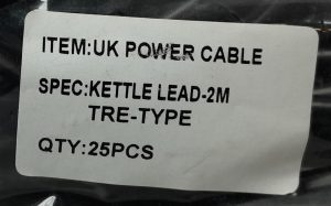 UK Power KETTLE LEAD-2M Cable KETTLE LEAD-2M - Joblot x25 - Image 3