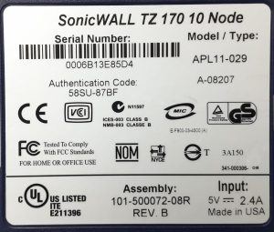 SonicWALL Network Firewall Security Appliance TZ 170 10 Node APL11-029 - Image 3