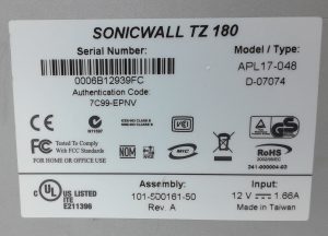 SonicWALL Firewall Network Security TZ 180 APL17-048 - Image 3