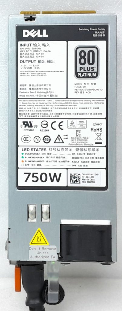 Dell 750W Power Supply Unit (PSU) F750E-S0 - Image 2