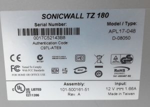 SonicWALL TZ 180 Firewall Network Security APL17-048 - Image 3