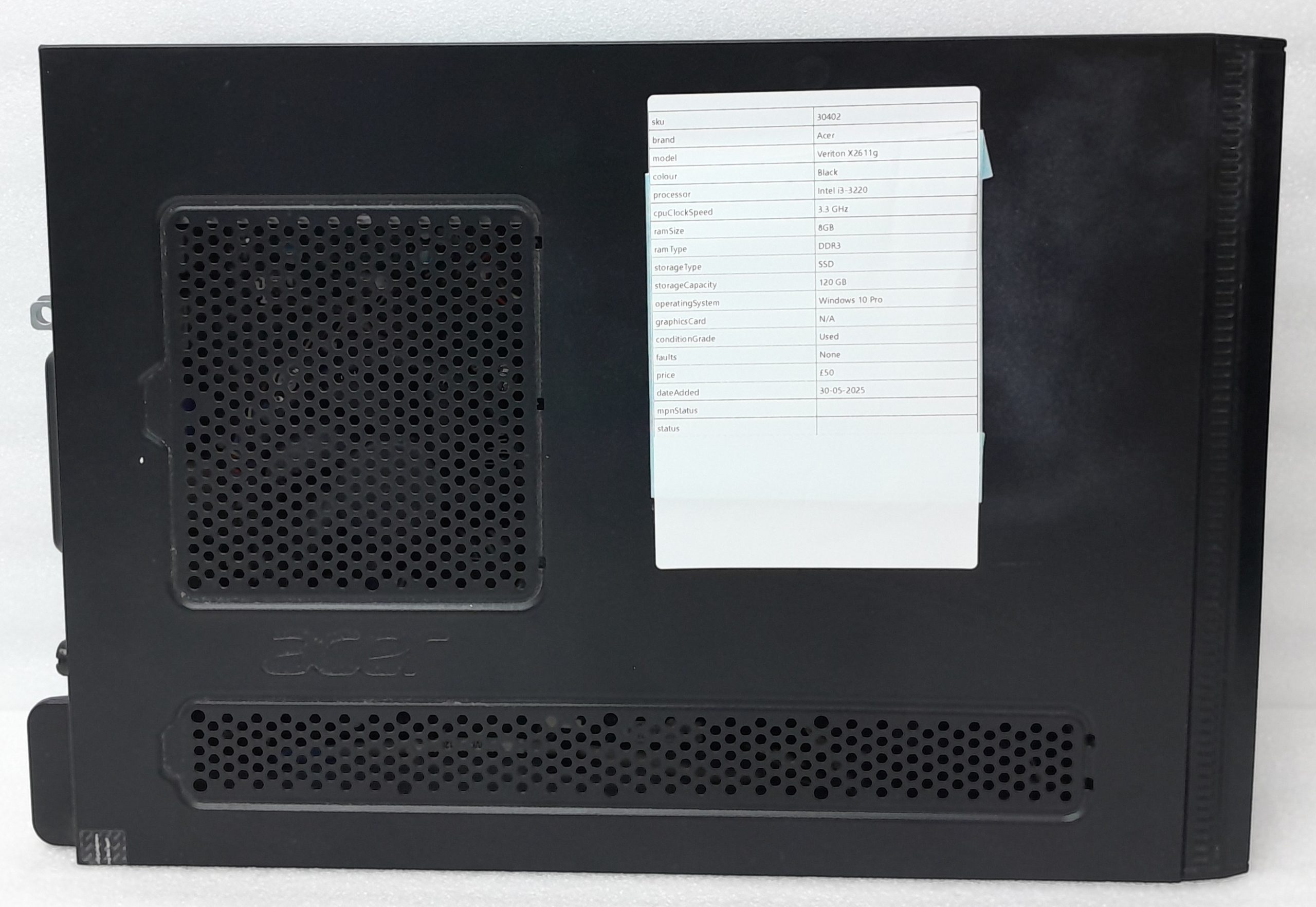 Acer Windows Desktop PC Veriton X2611g – Intel i3-3220 @ 3.3 – 8GB