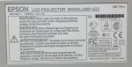 Epson VGA Projector with 2778 Lamp Hours Used EMP-822 - Image 3
