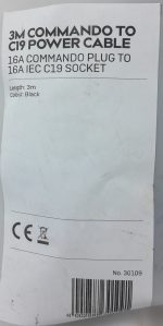 Lindy 3M Commando to C19 Power Cable 30109 - Image 3