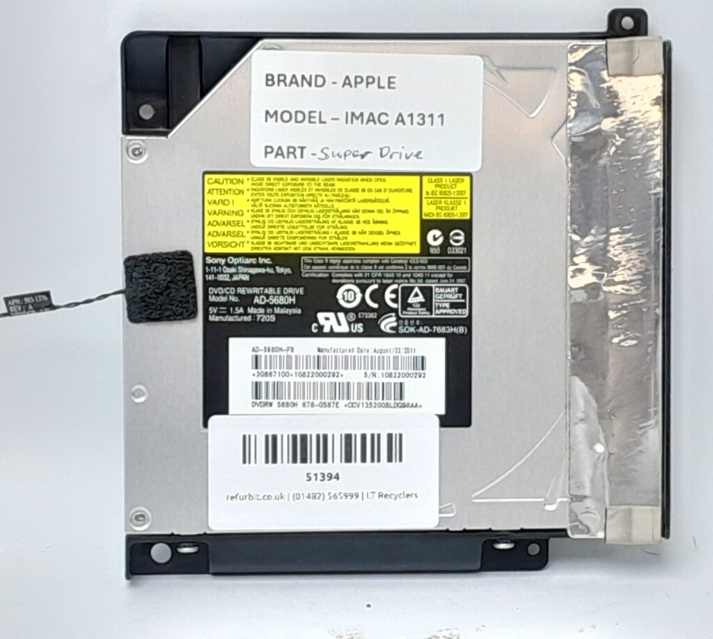 APPLE A1311 ad-5680h-p8 Optical Drive #51394
