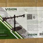 Vision Flat-Panel Dual Desk Stand - Up to 32-inch - Black vfm-dsdb new in box