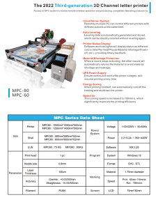 MPC-80 Large Bed 3D Signage Printer 800x800x60mm Dual Extruders Heatbed Wifi - Image 5